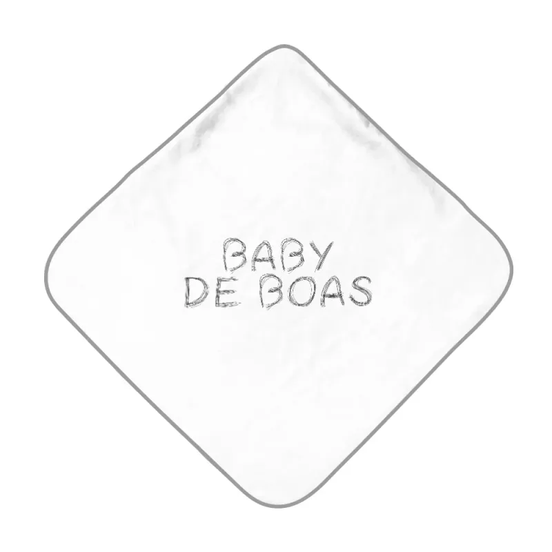 frase baby de boas na toalha com capuz