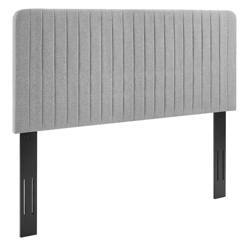 Full/Queen Modway Milenna Channel Tufted Upholstered Fabric Headboard