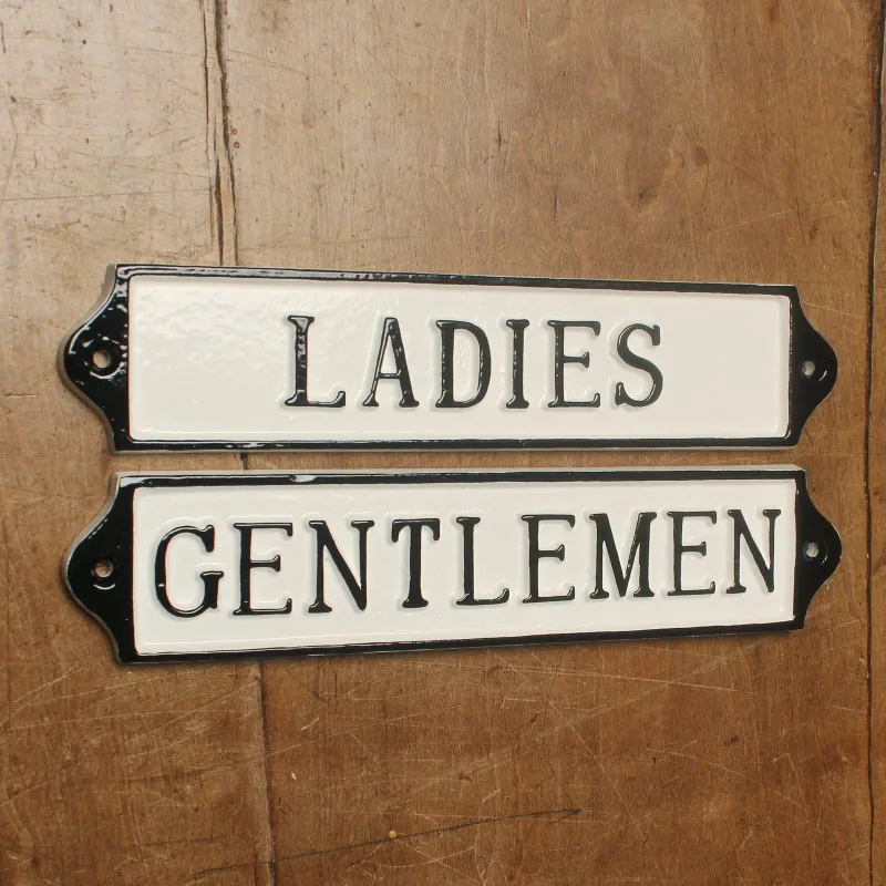 Gentlemen & Ladies Toilet Door Signs Vibration Reduction