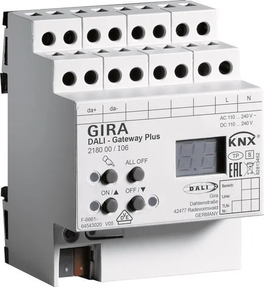 GIRA 218000 DALI Gateway Plus KNX REG