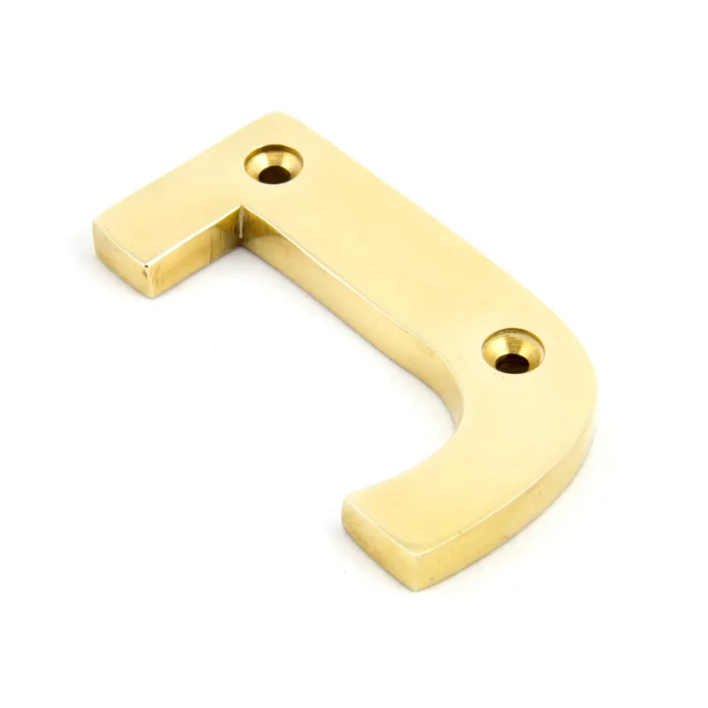 Glossy Brass Letter J | From Anvil