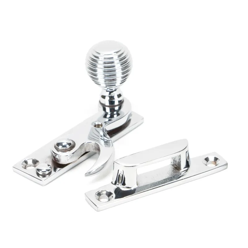 Glossy Chrome Beehive Sash Hook Fastener | From Anvil