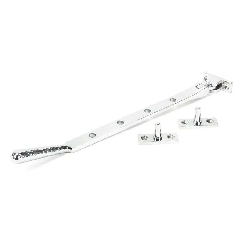 Glossy Chrome 10" Hammered Newbury Stay | From Anvil