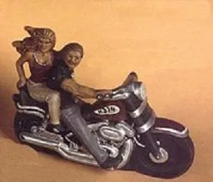 H374 Medium Motorcycle Couple 5x7"Hershey Stoneware Mold