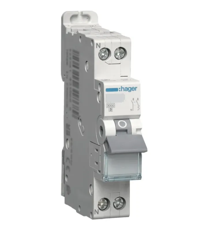 HAGER Disjoncteur Phase+Neutre 3kA Courbe C 25A MFN725
