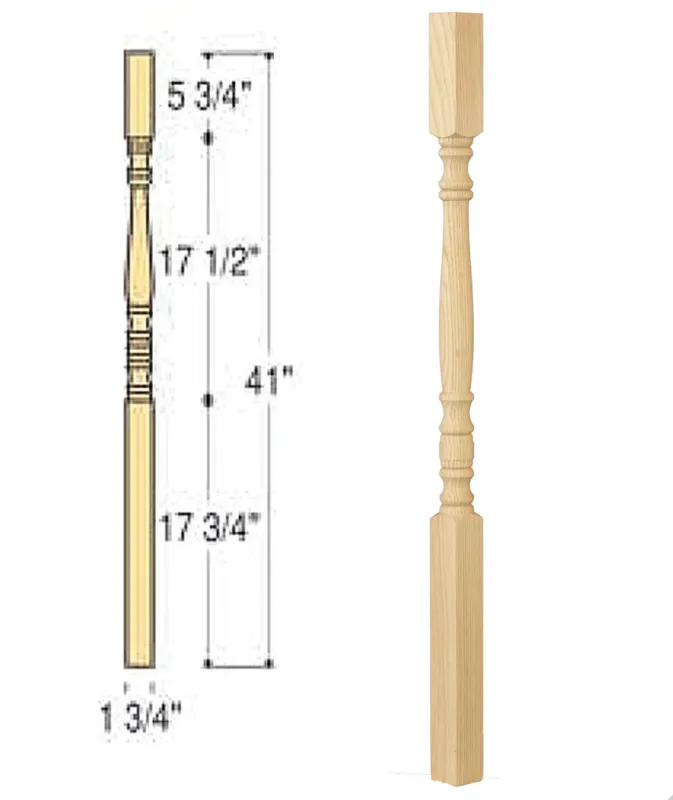 Hampton Square Top Wood Baluster : C-5005