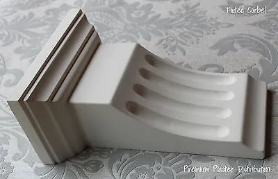 X1 Hand Produced Fluted Traditional Victorian Plaster Corbels 270mm x 190mm x 110mm