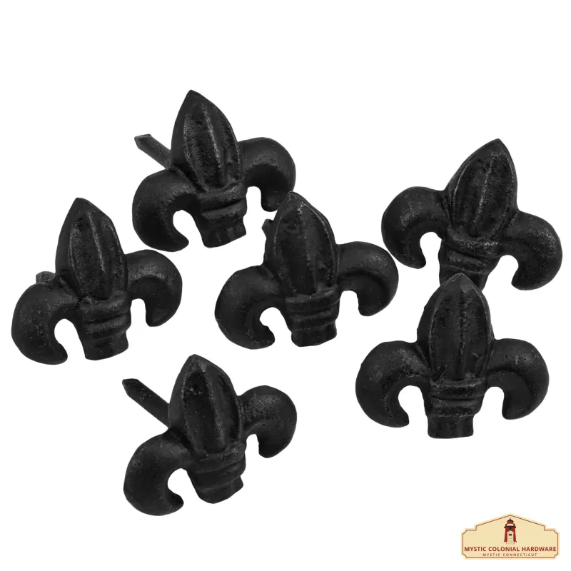 Hand-Forged Iron Fleur DE LIS CLAVOS - Place 6