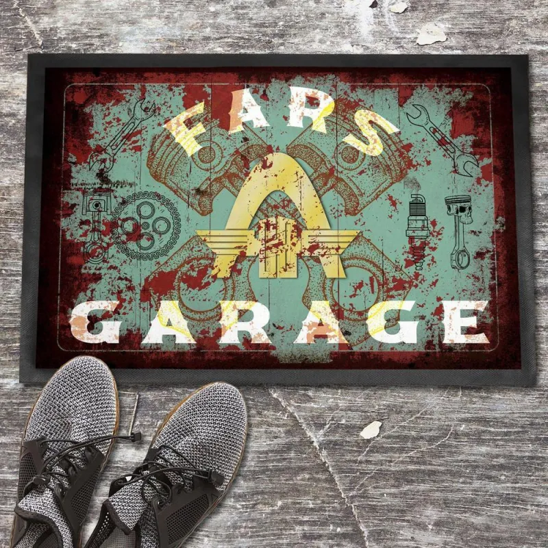 Hanomag Dad's Garage Heritage Doormat