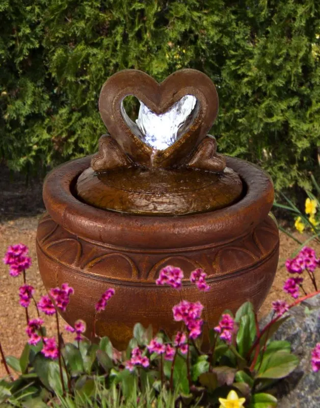 Heart Hearts Bubbler Fountain Easy Installation