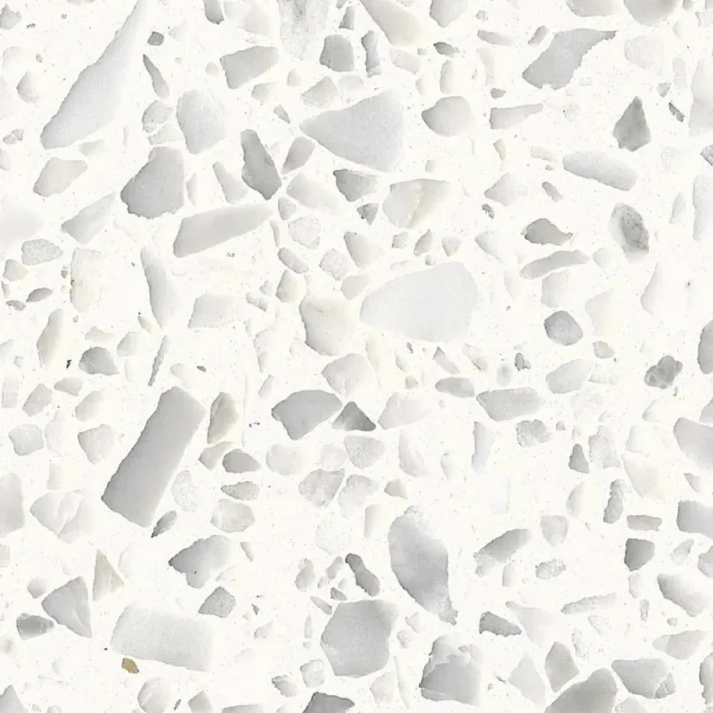 Heavy Duty Plan de travail terrazzo blanc "DES PYRENEES"