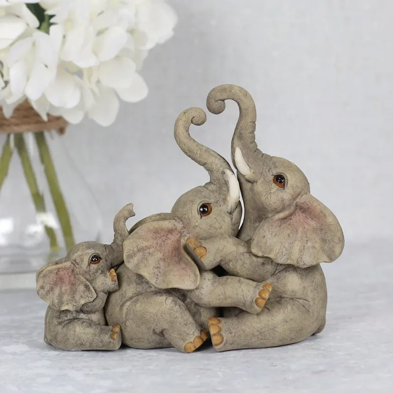High Precision Elephant Family Ornament