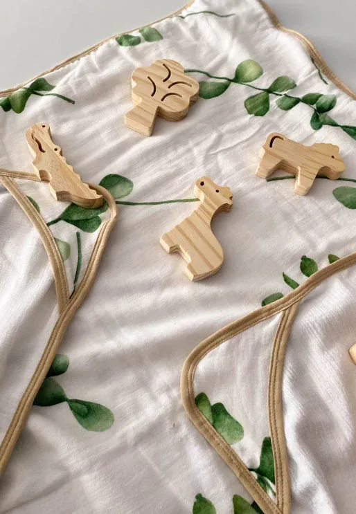 High Precision flora na toalha com capuz