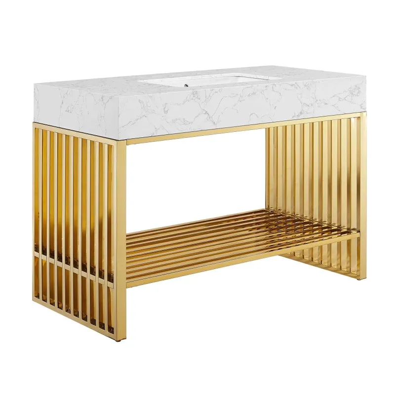 High Precision Modway Gridiron Bathroom Vanity