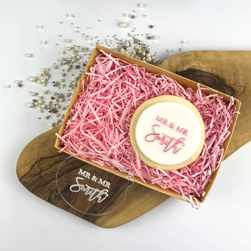 High Precision Mr & Mrs Personalized Surname Wedding Cookie Embosser