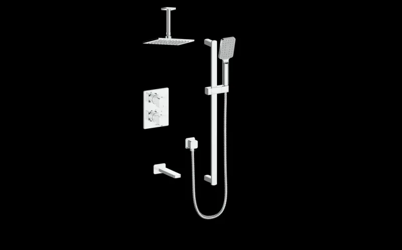High Precision NIVEAU 3-WAY TH SHOWER KIT 6" CEILING ARM N/