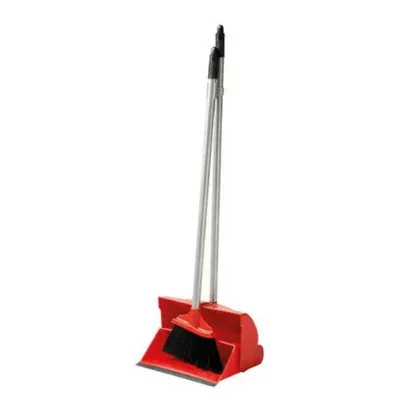 High Precision Red Lobby Dustpan & Brush Place