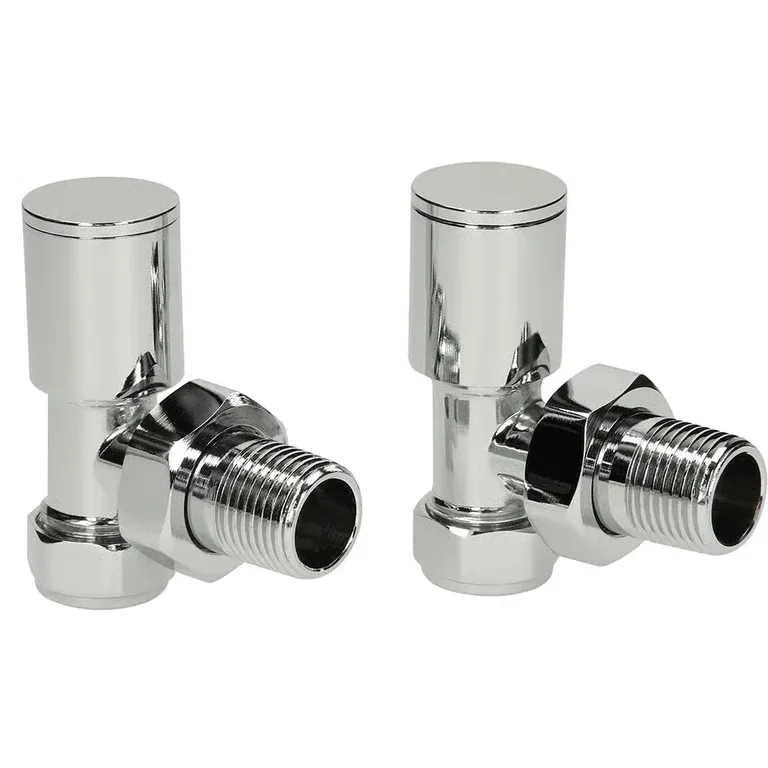 High Precision Shiny metal Angled Radiator Valves(Pair)