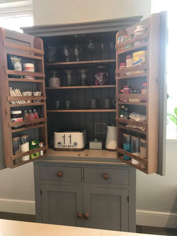 No 7. *2 m HIGH Traditional Kitchen Larder 2 Door 2 over 2 Base Spice Racks 📢 PLACE TO CART to UNLOCK TODAYS DEAL