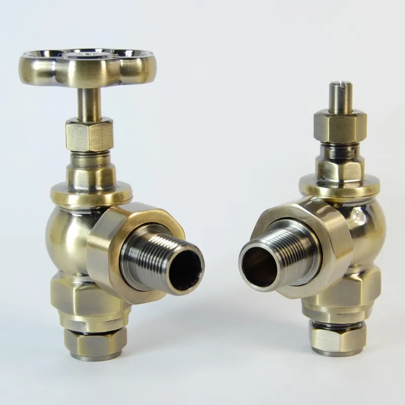 DQ High-end Argo Manual Angled Radiator Valves | 3 colours