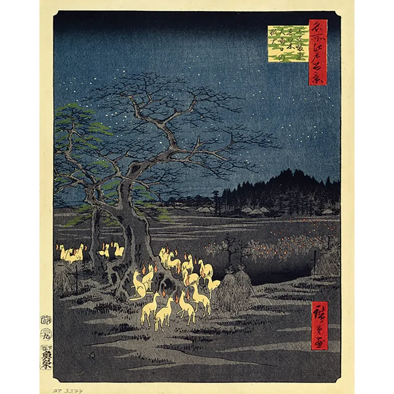 Hiroshige (Fox Fires On Modern Year's Eve At Changing Tree Oji) 40X50