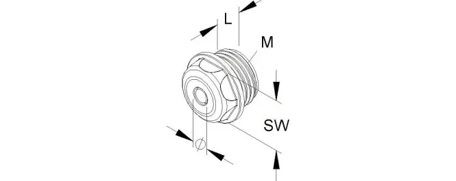 HKL Membrannippel M32 1485 metr.Anschlussgew. 16 -22 Flammschutz Is
