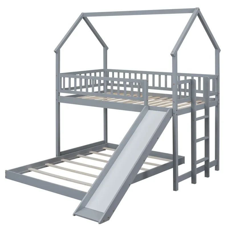 House Bunk Bed Slide And Crafted Ladder
