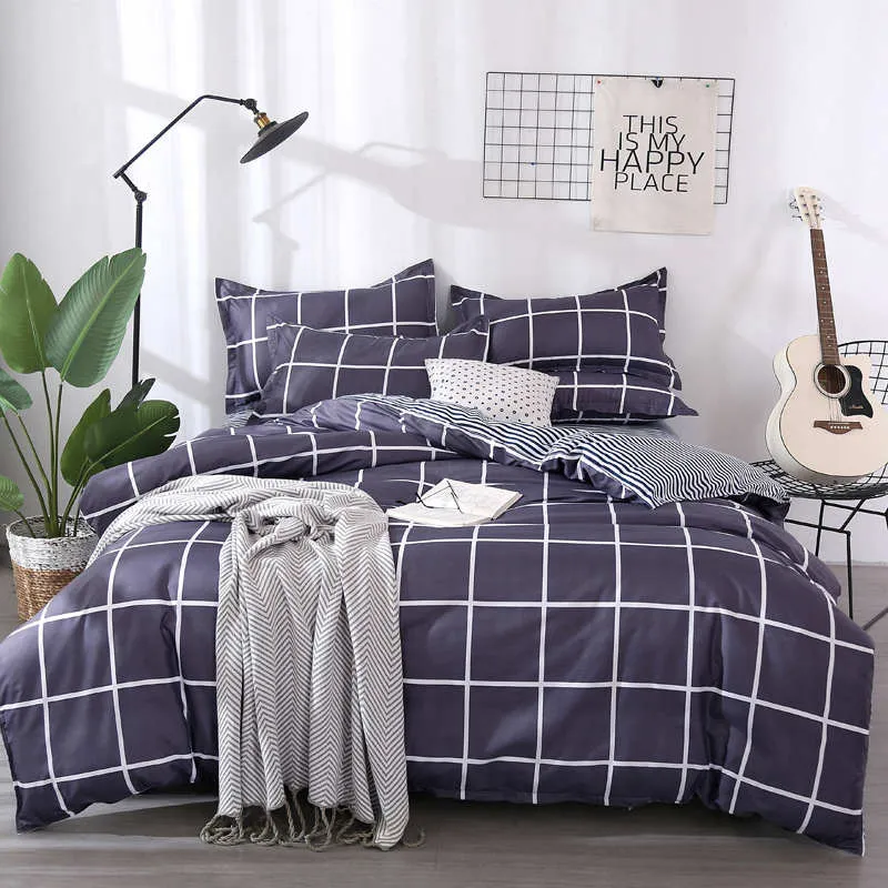 Housse de Couette et Deux Taies Carreaux 240cm Electricians