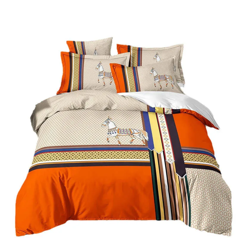 Housse de Couette et Deux Taies Cheval Classique 240cm