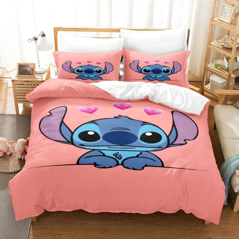 Housse de Couette et Deux Taies Stitich Rose 140cm | Lifetime Warranty