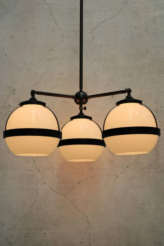 Huxley Glass Ball Chandelier Brushed Nickel