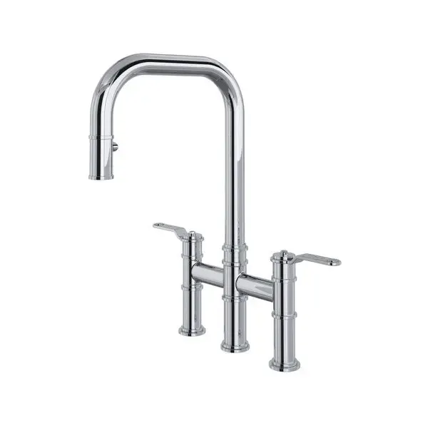 Impact Ready Armstrong™ Pull-Down Bridge Kitchen Faucet U-Spout
