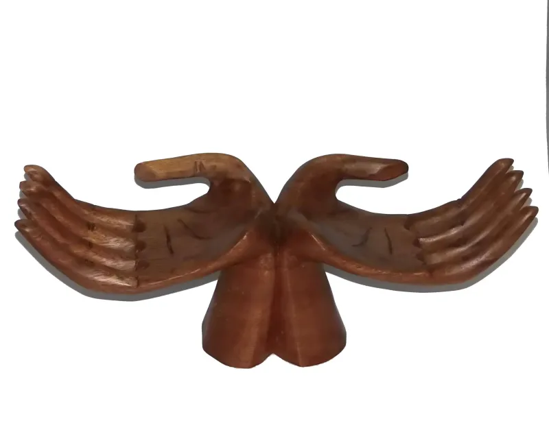 Impact Ready Hand timber ornament