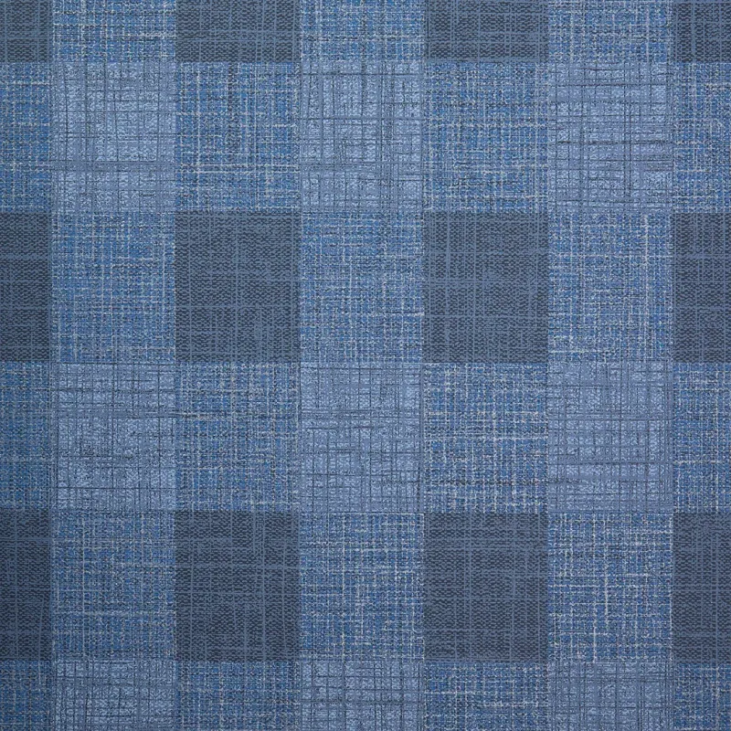 Impact Ready Sample Isla Check Wallpaper Navy and Sterling