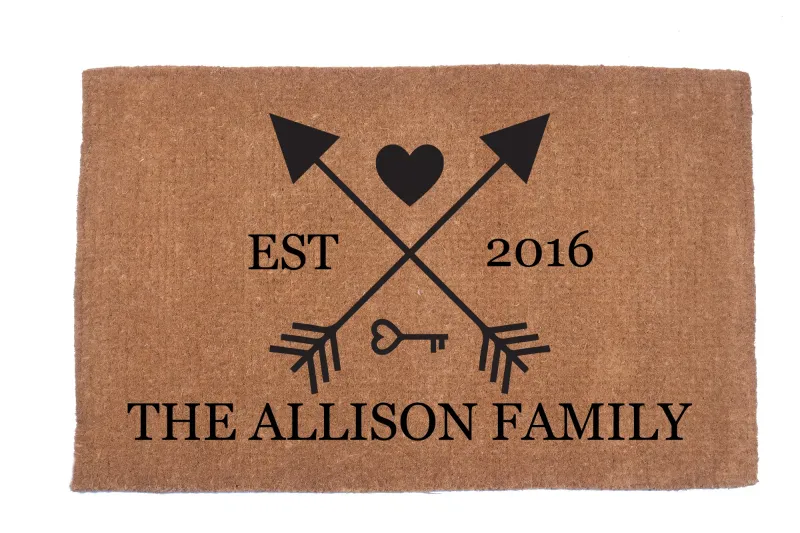 Individualized Family Arrows Doormats