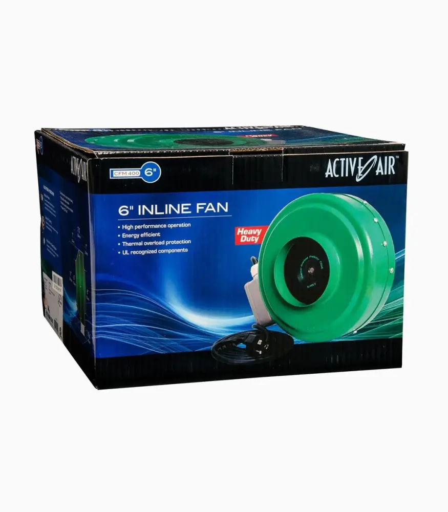 Industrial Strength Active Air 6" (400 CFM) Inline Fan