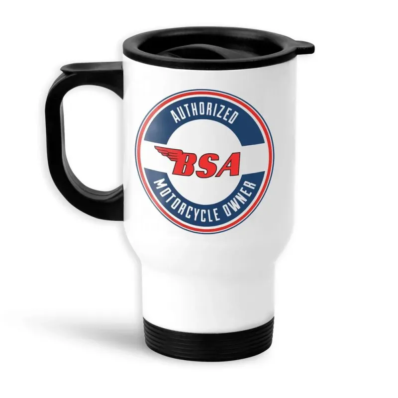 Industrial Strength Bsa Authorized Motorcycle Owner Thermo Mug Alabaster