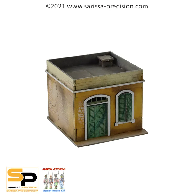 Industrial Strength Mediterranean Petite House - 1 Floor Flat Roof