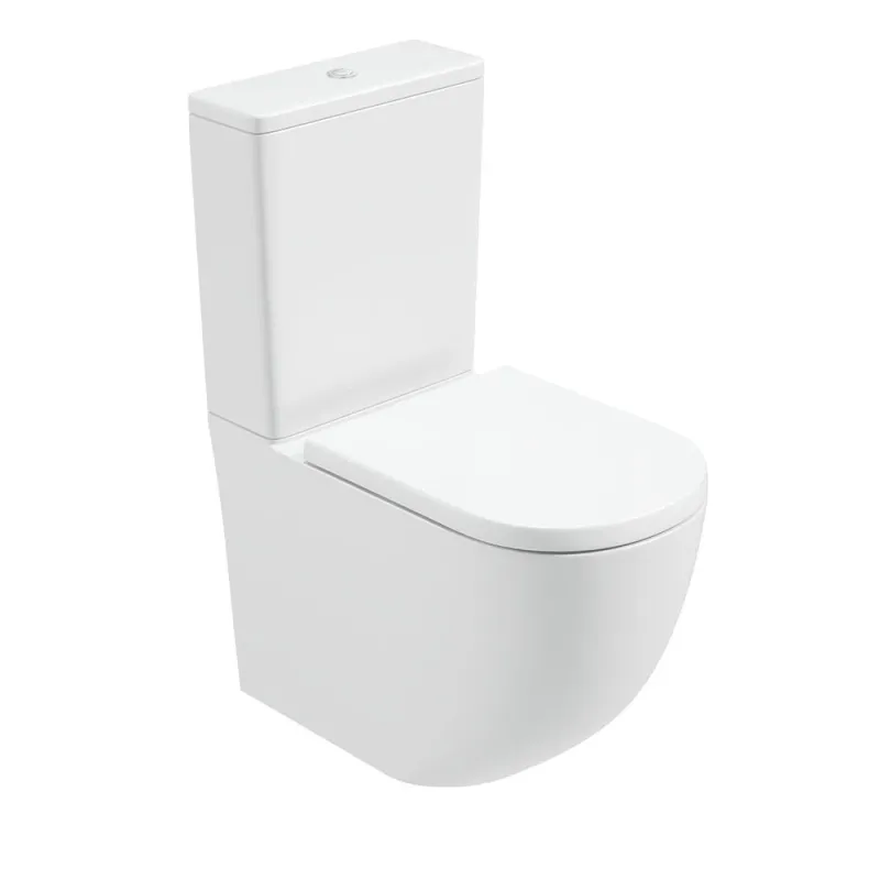 INSPIRE Rimless Fully Shrouded Close Coupled WC & Delta Supple Close Seat