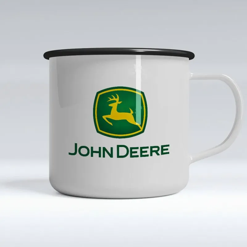 John Deere Enamel Mug Quick-Release
