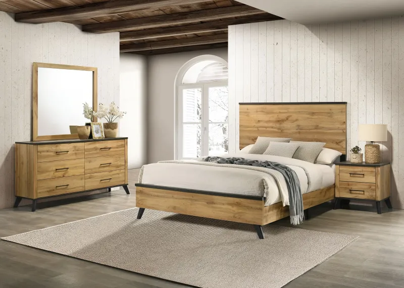Kaywood 4-piece Full Bedroom Place Natural Pine