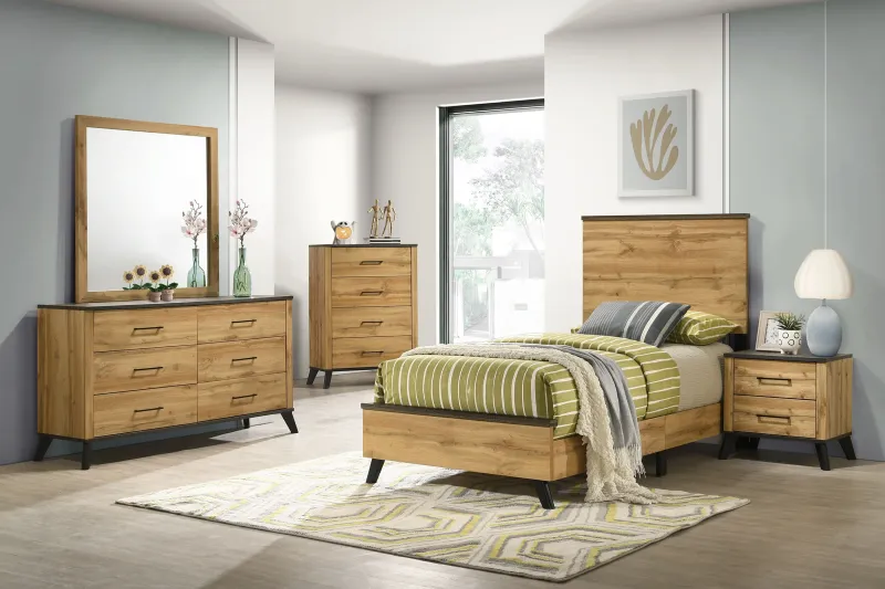 Kaywood 5-piece Twin Bedroom Set Authentic Pine