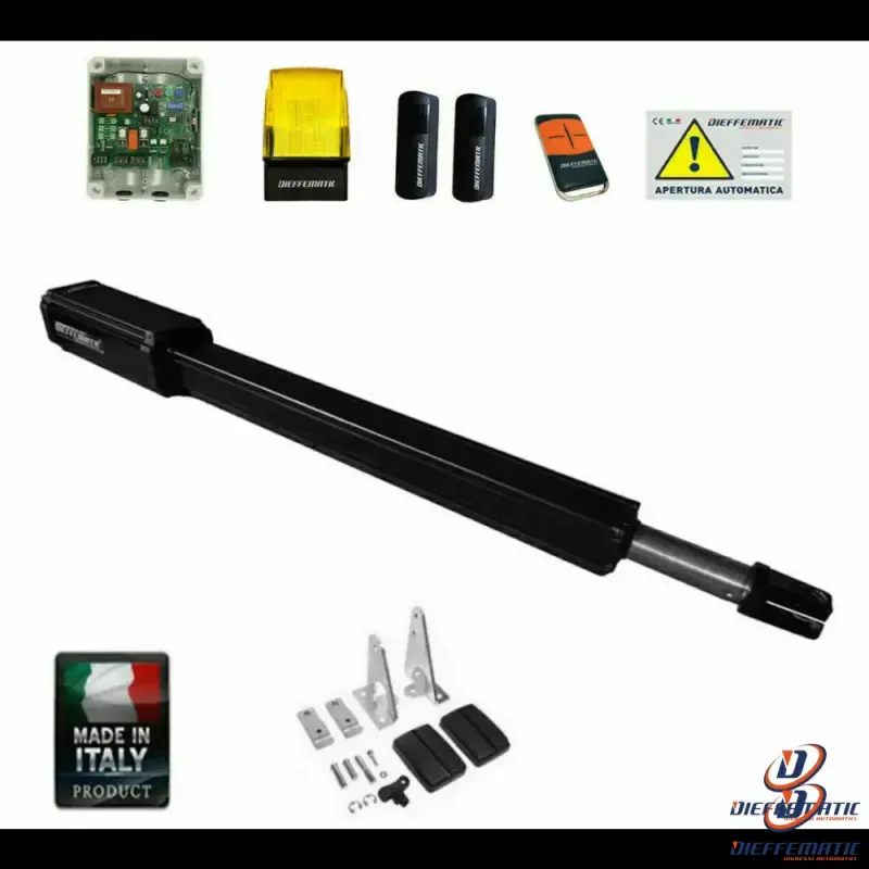 Kit Vh 400 Completo Cancello Mono 1 Anta Battente Bassa Tensione Motore 12v