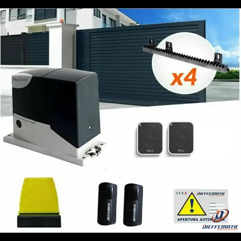 Kit Automazione Cancello Si Adatta Faac Great Bft 400 Kg 24v + 4mt Cremagliera