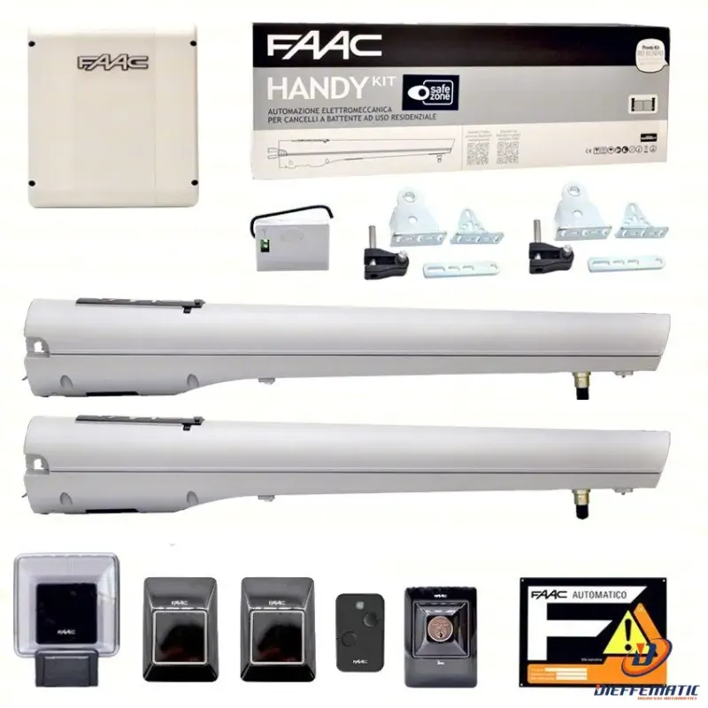 Kit Automazione Cancello Ante Battenti Faac Handy Kit 24v 105998 2,3mt Per Anta