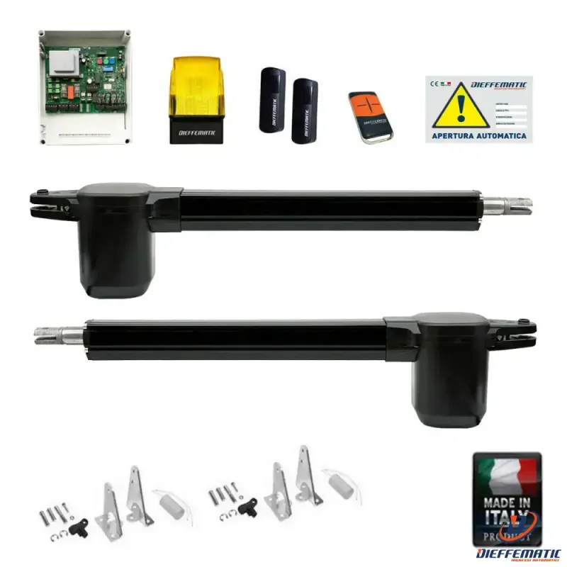 Kit Bhe 400 X Cancello Ante Battenti 230v Mt 2,50 Peso 250 Kg Con Rallentamento