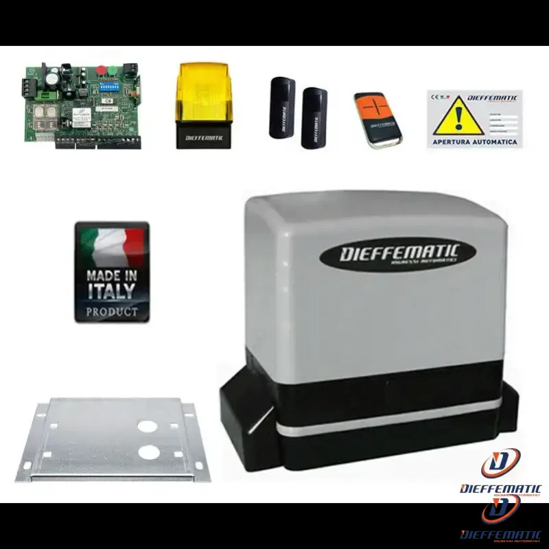 Kit Completo Automazione Cancello Scorrevole Automatico 24v 600kg Uso Intensivo