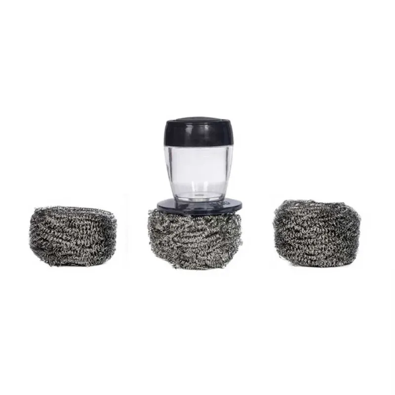 Kit support et 3 boules inox pour nettoyage de plancha - ENO Drywall Installation