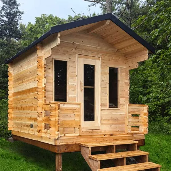 Laser Level Canadian Timber - Georgian Cabin Sauna Porch