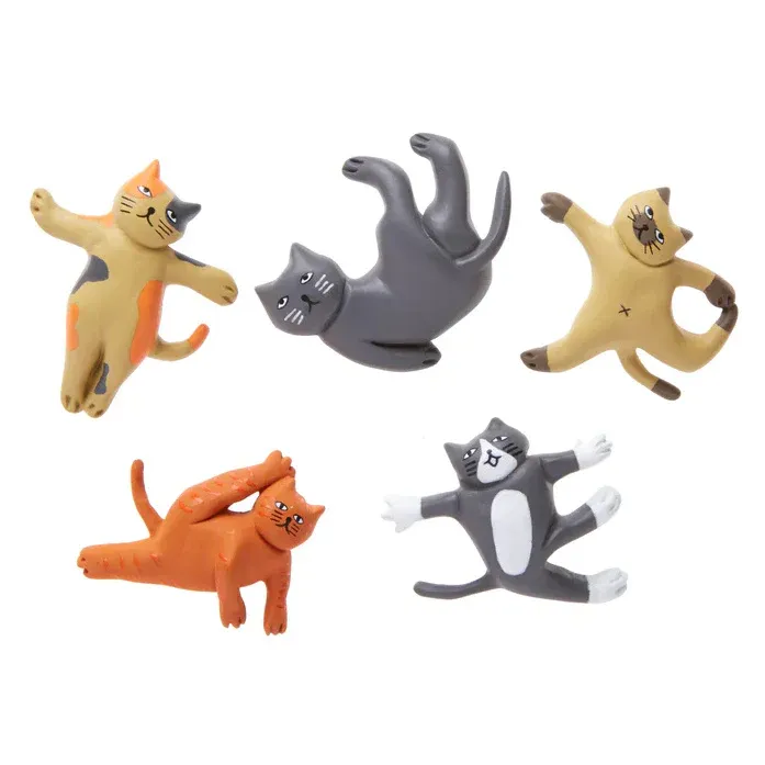 Laser Level Cat Yoga Magnets